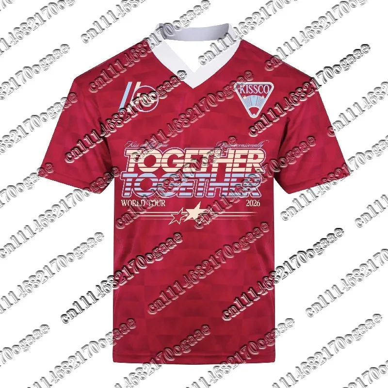 Men Harry Styles Together World Tour Graphic Soccer Jersey Y2K Oversized Short Sleeve Retro Checkered Streetwear Mesh Sport Top