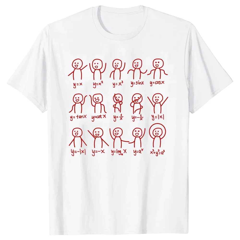 Funny Birthday Gift Algebra Dance Figures Math Equation T Shirts Graphic Streetwear Short Sleeve Style T-shirt Men Clothing