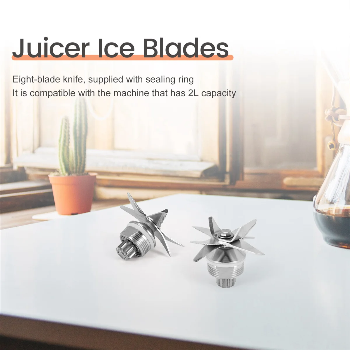 767 Stainless Steel Juicer Ice Blades Blender 8 Blade Knives Knife for Universal 2L Machine