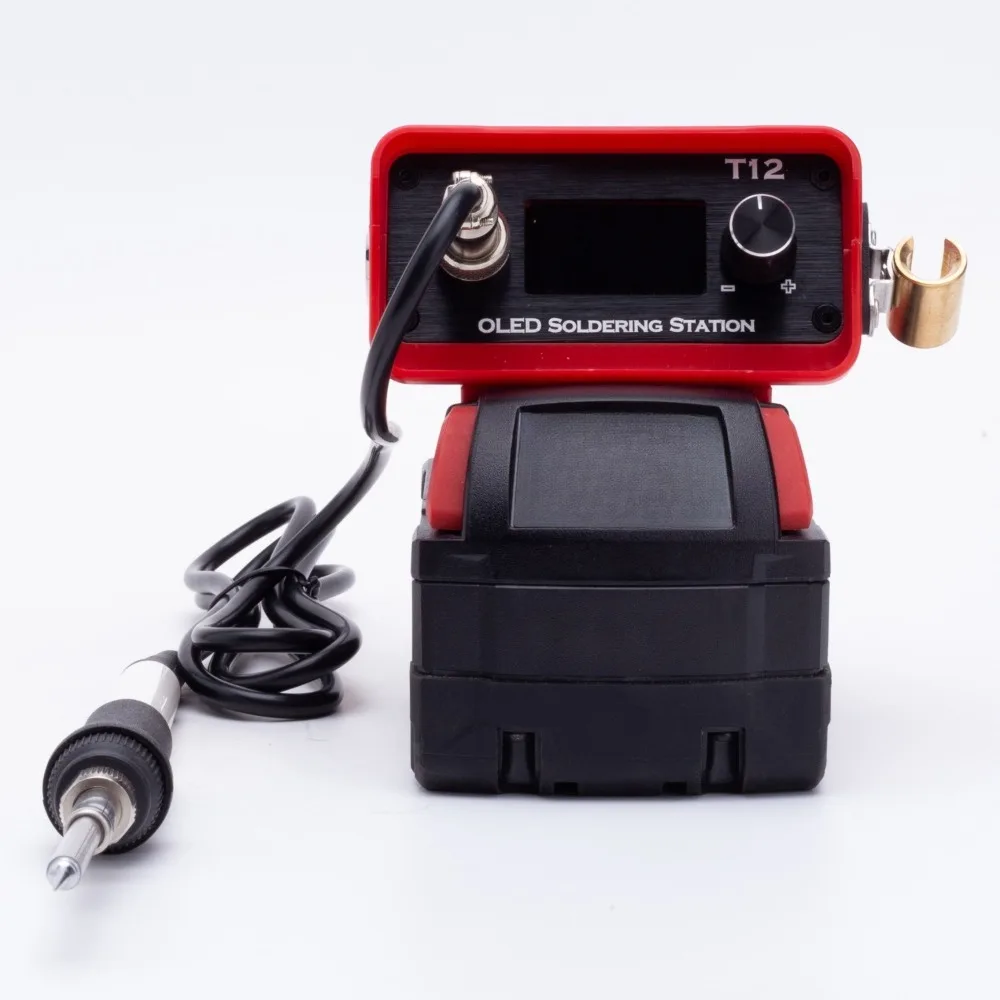 Portable T12 Intelligent Digital Soldering Iron Welding Station for Milwaukee 18V/20V Lithium Battery for DIY Repair（No Battery