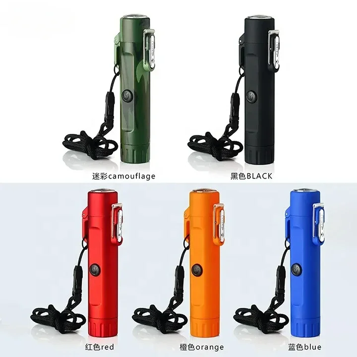 Outdoor Waterproof Arc Lighter Lighting Compass Usb Rechargeable Electric Lighter Multifunctional Cigarette Lighter