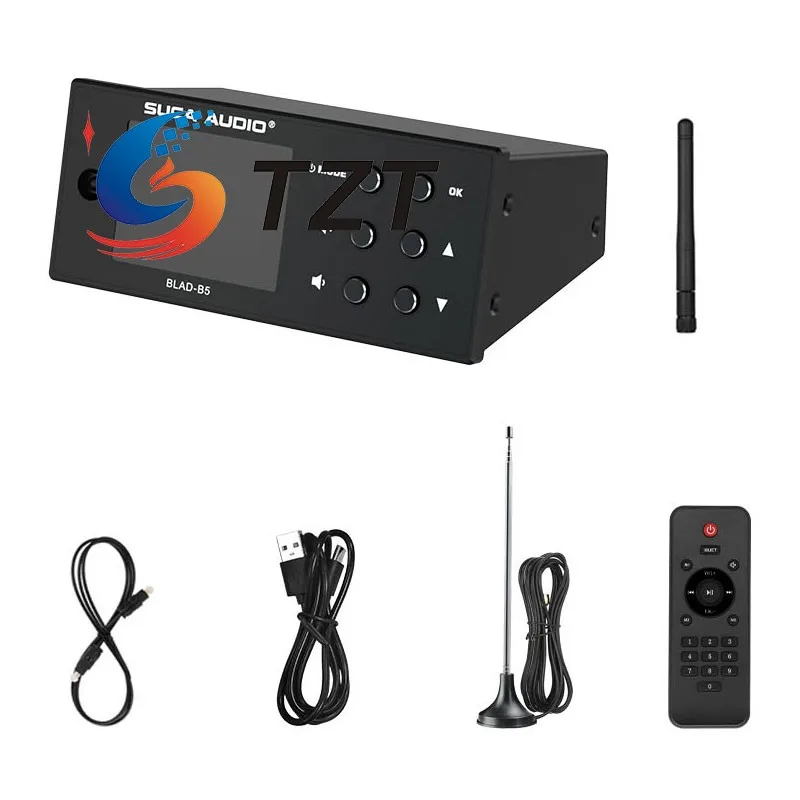 

TZT SUCA AUDIO BLAD-B5 Bluetooth Receiver Hifi Audio Decoder DAC w/ 2.4" Screen for Amplifiers Speakers