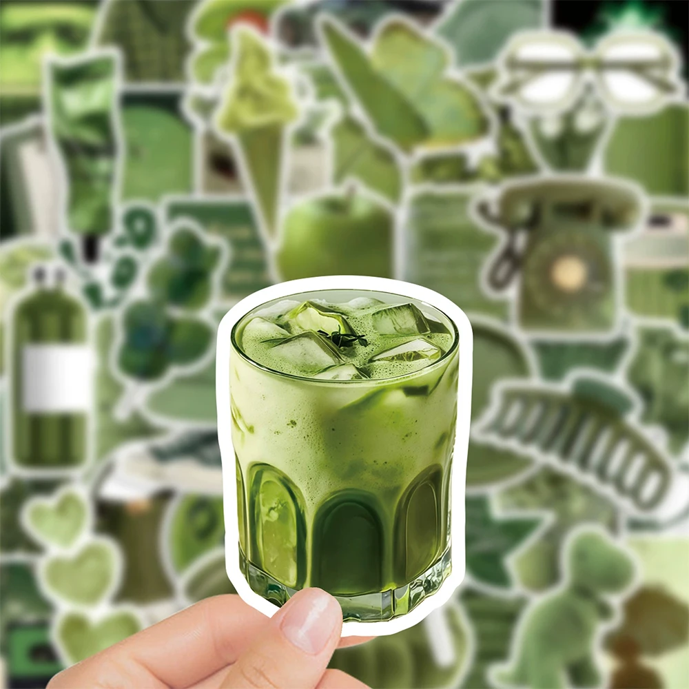 

10/30/50pcs Olive Green Art Aesthetic Stickers Korean INS Style Graffiti Sticker Waterproof DIY Suitcase Phone Laptop Decals Toy