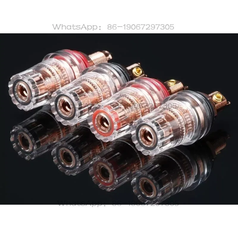 Transparent Speaker Post, Audio Power Amplifier Terminal, Pure Copper Speaker Long Terminal
