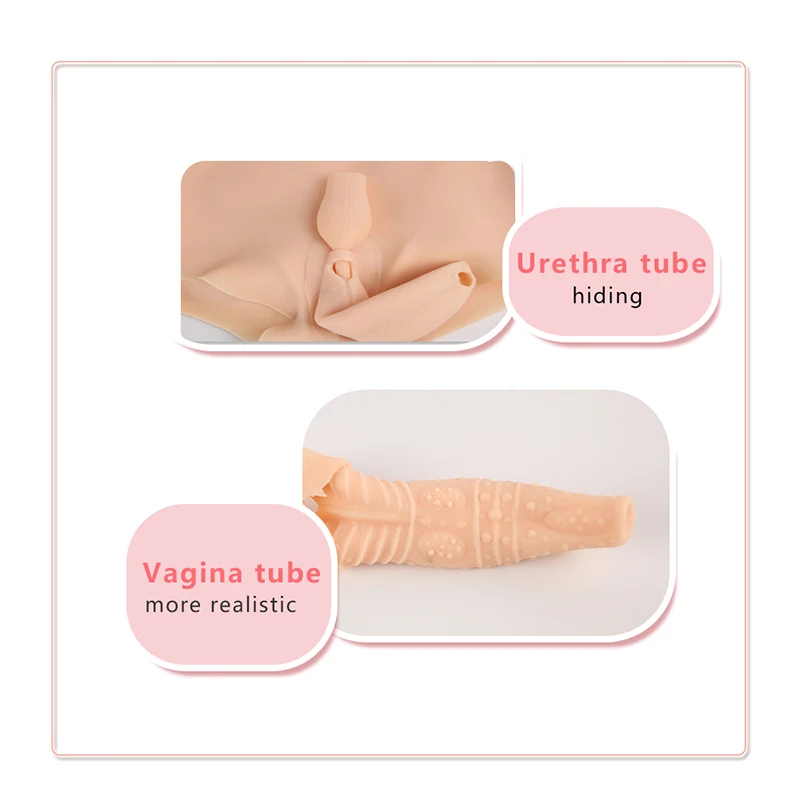 Liifun Silicone Fake Vagina Sex Panties Underwear Realistic Pussy Brief Shemale Crossdresser Transgender Drag Queen Transvestite