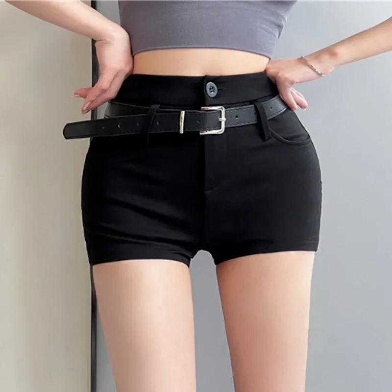 Obcisłe szorty na co dzień damskie Hotsweet moda letnia szykowny temperament Office Lady odzież uliczna na wszystkie mecze Vintage cienkie seksowne podstawy