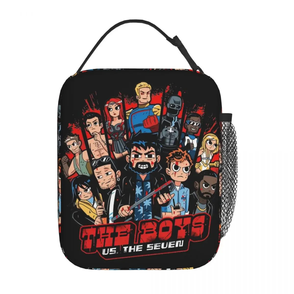 

The Boys Team Comic Insulated Lunch Bags Superhero TV Series Food Container Portable Cooler Thermal Lunch Boxes For Travel