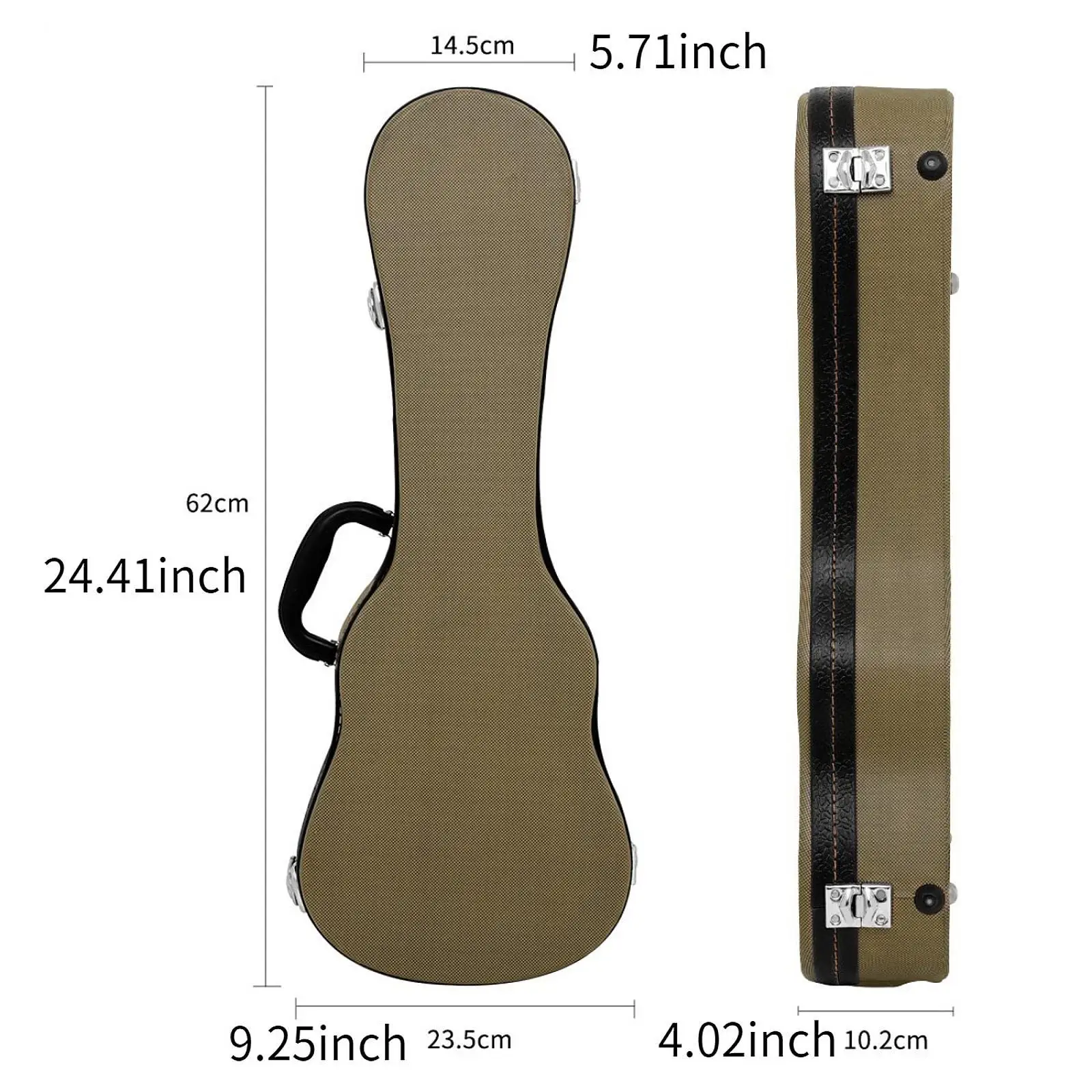 Estuche para guitarra para ukelele, bolsa rígida para ukelele de 23 pulgadas, concierto y espectáculo