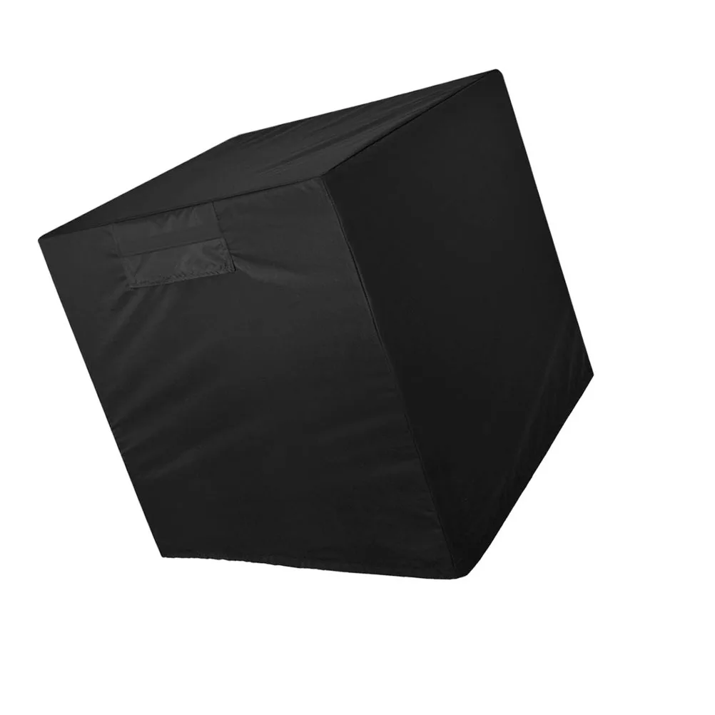 

Air Conditioner Protection Cover Black Waterproof Outdoor Main Engine Cover For Ac Unit Long Lasting Use Easy Clean