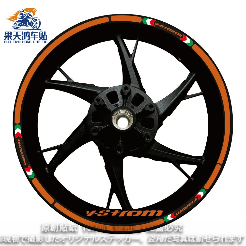 

For SUZUKI V-Strom DL250 DL1000 DL1050 DL650/1000/1050XT Motorcycle Wheel Sticker Reflective Rim Decal Stripe Accessories