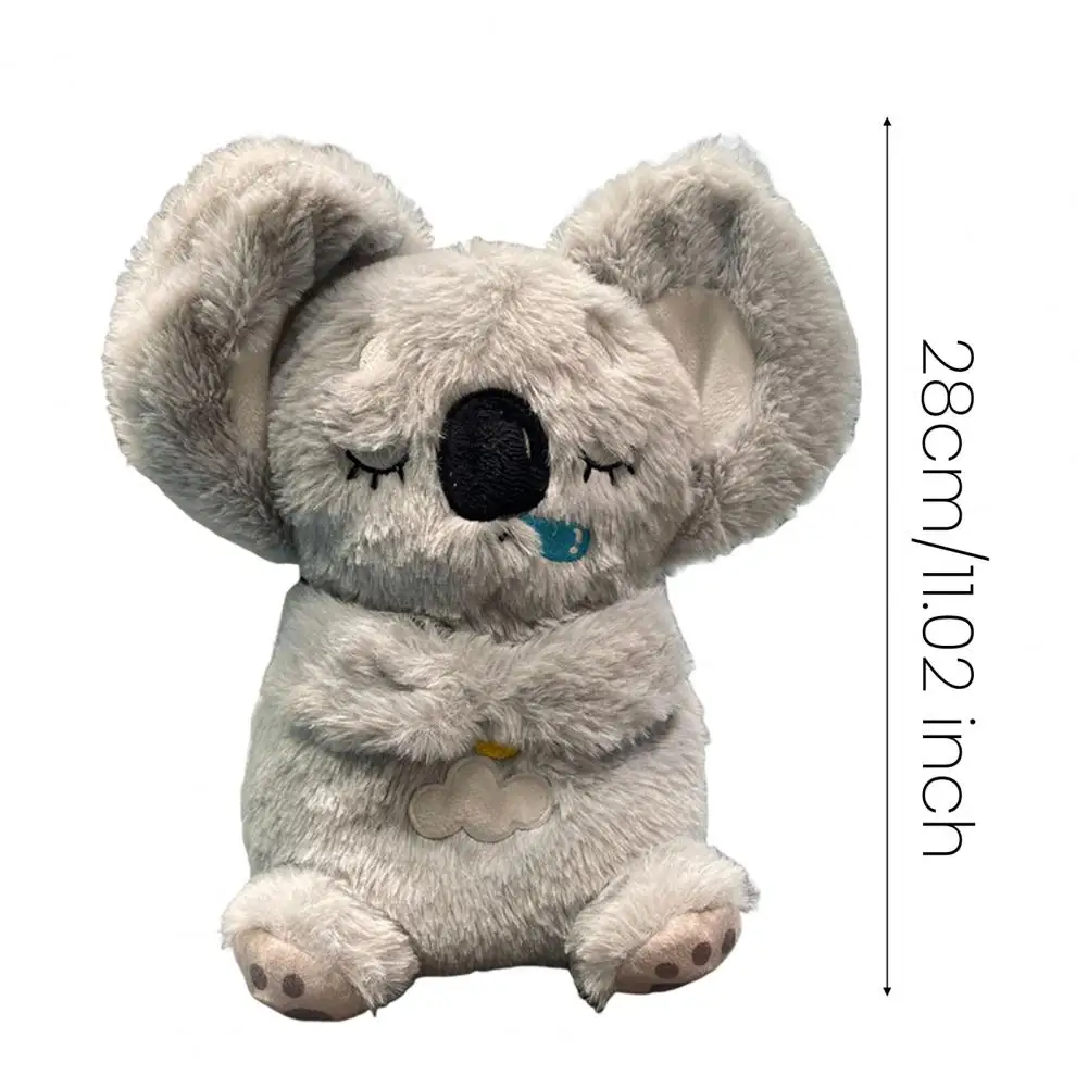 Vibrating Doll Baby Koala Plush Toy with 5-speed Anxiety Relief Stuffed Soothing Music Moving Ears Machine Washable Doll