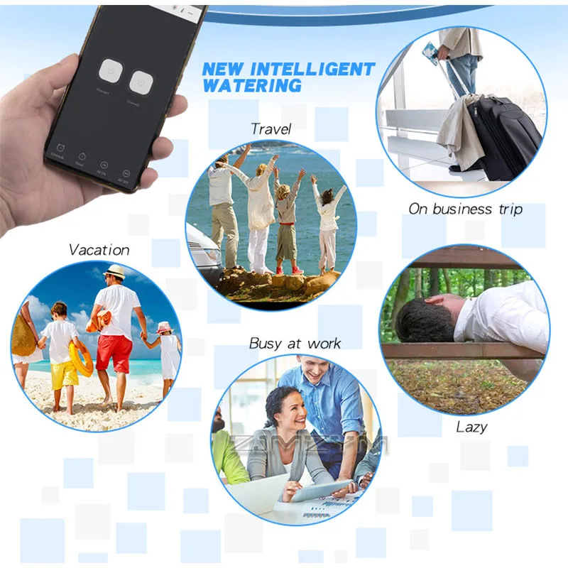 Smart WiFi Plant Self Watering Kit Dual Pump App Remote Control Auto Drip Irrigation System Timed Auto Waterer