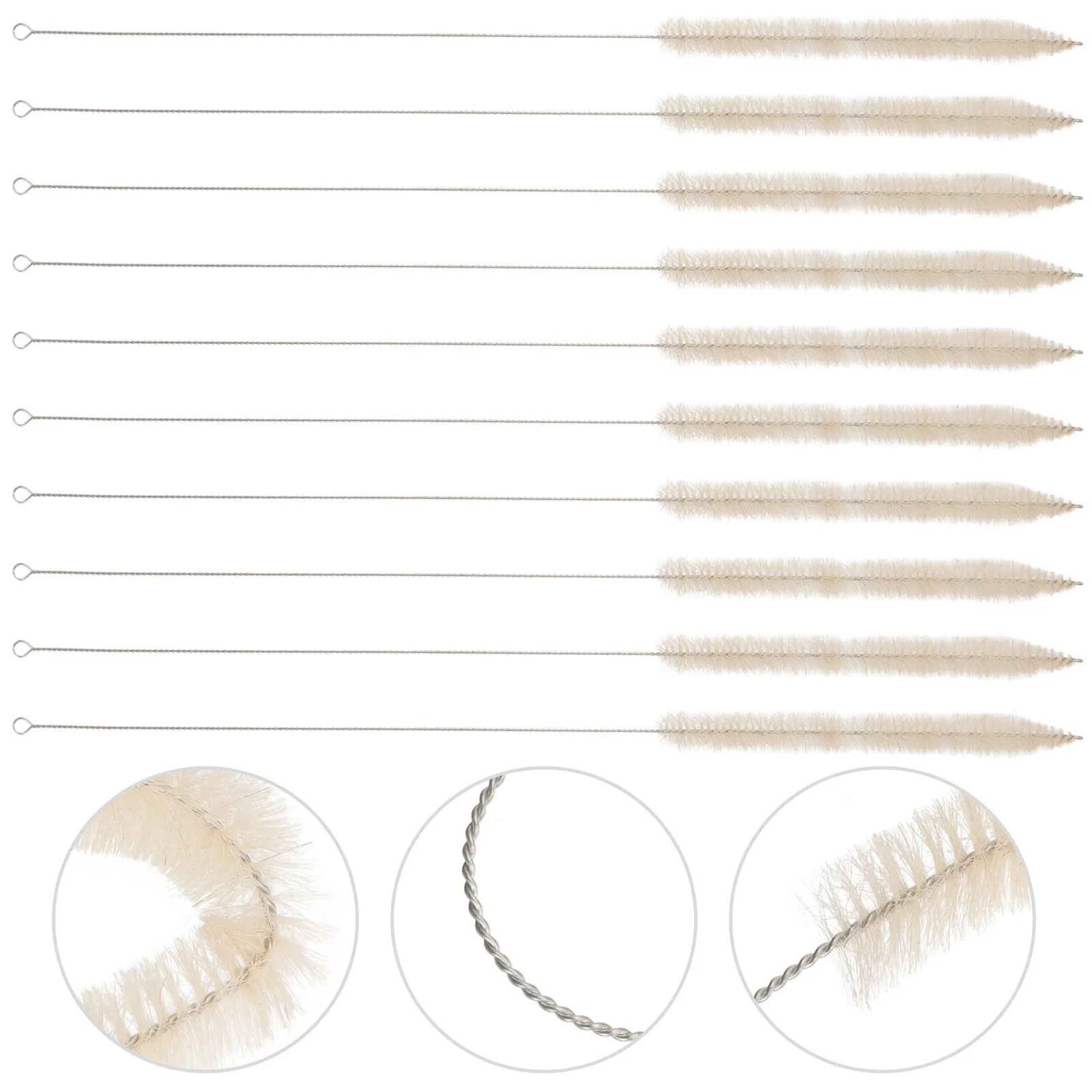 

10 Pcs Straw Brush Laboratory Cleaning Brushes Tube Pipette for Scale Test Cleaner