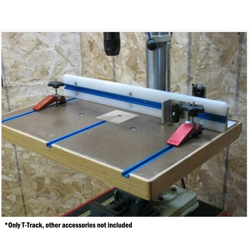 T-track t-slot mitra pista gabarito t parafuso fixação slot mesa serra roteador 100-500mm rampa ferroviário marceneiro roteador mesa carpintaria
