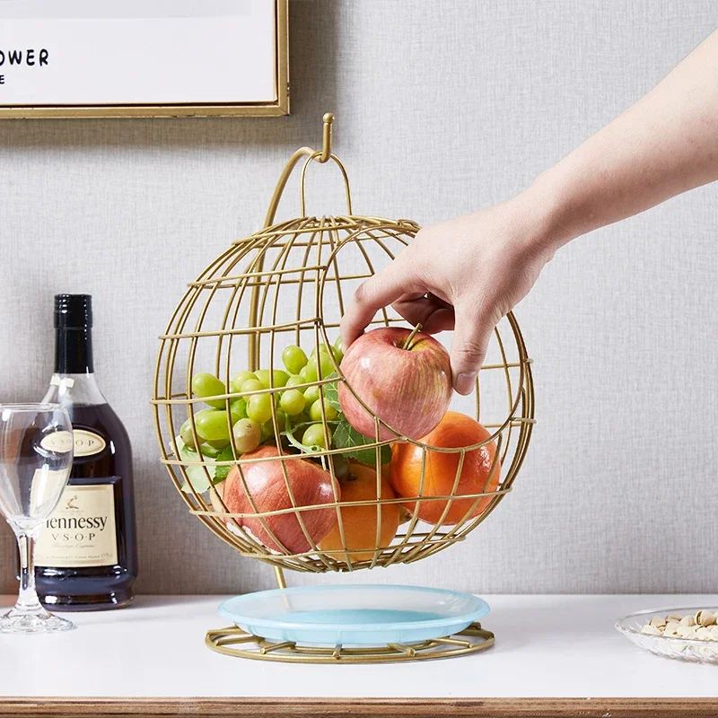 Multi-function Fruit Plate Household Storage Basket Light Luxury Exquisite Fruit Holder Minimalist Living Room Table Decoration