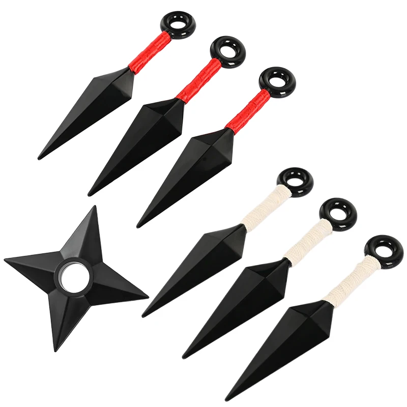 Accesorios de Cosplay de Anime Naruto, Kunai, Shuriken, Akatsuki, Kakashi, Ninja, de Plástico, para Lanzar, Coleccionables, Regalo