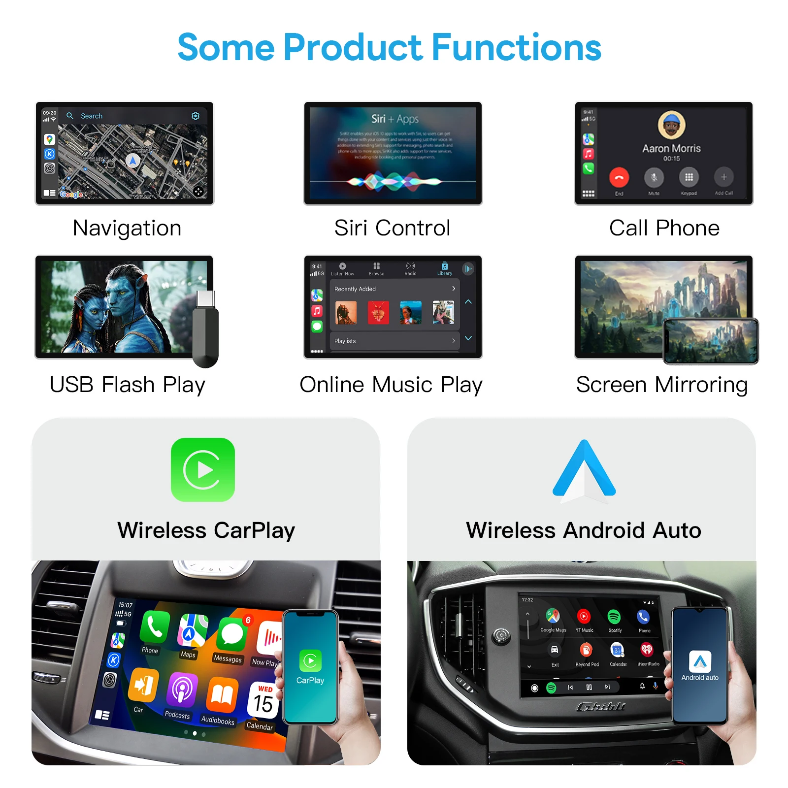 Exploter LVDS RGB Wireless CarPlay Android Auto Video Interface For Maserati Fiat Chrysler 2013-2016 With 8.4