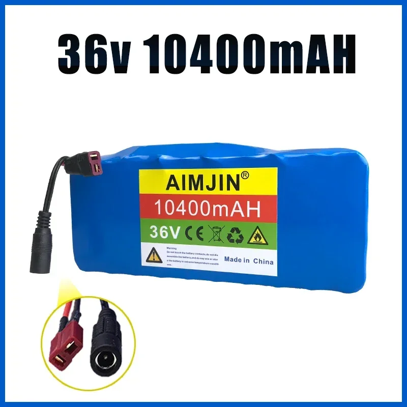 10S4P 36V 10400mAh Lithium ion Battery Pack 18650 10.4Ah for 600W 500W 450W 350W 250W