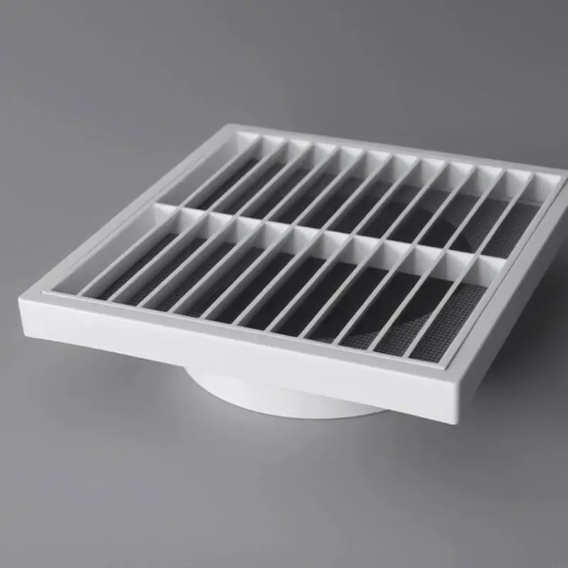 غطاء مصبغة بفتحة تهوية مربعة من البلاستيك فتحة تهوية مع غطاء تهوية شبكي لشاشة الطيران سهل الاستخدام L43B #3