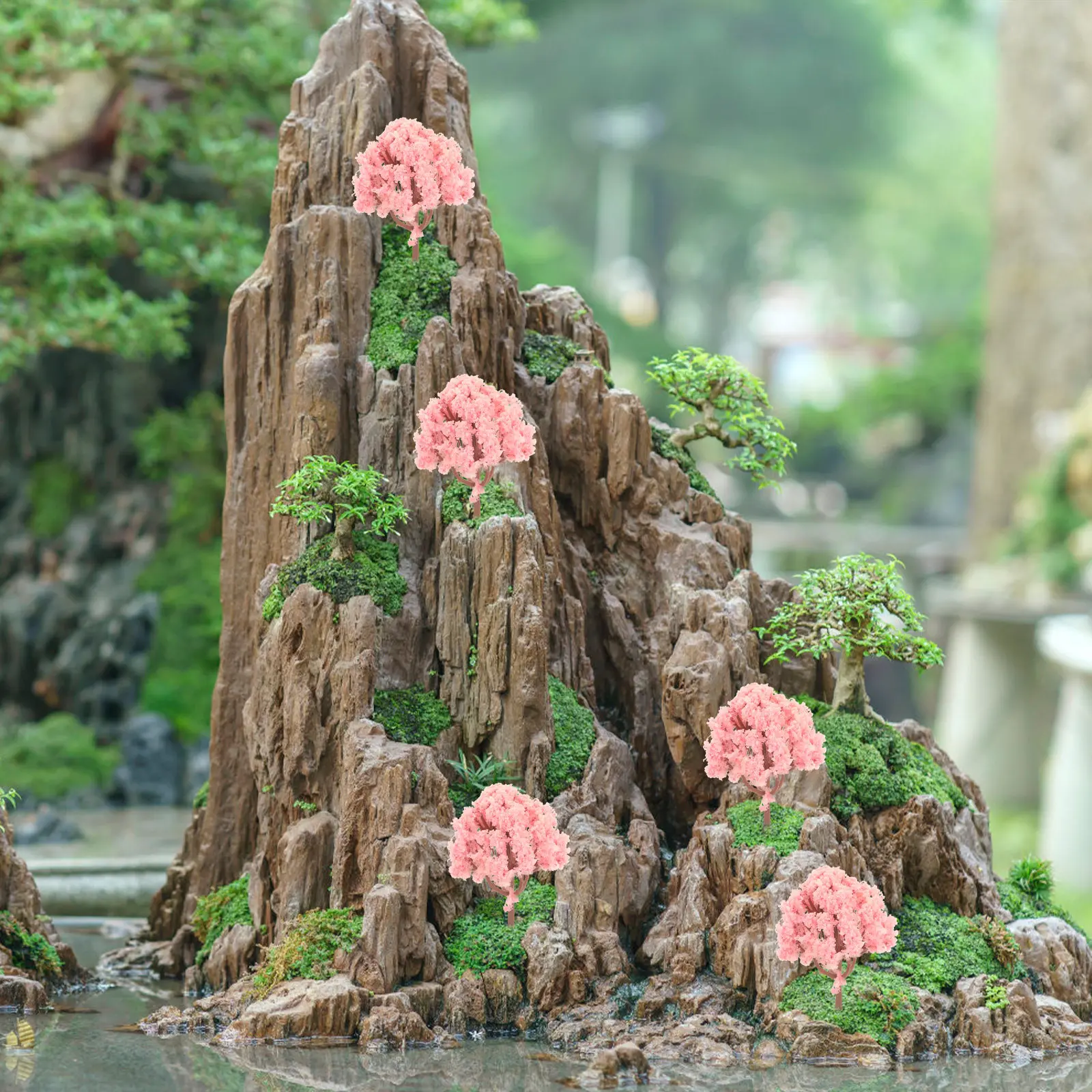 5Pcs Decorative Miniature Artificial Trees for Fairy Garden Terrarium DIY Landscape Sand Table Home Office Desk