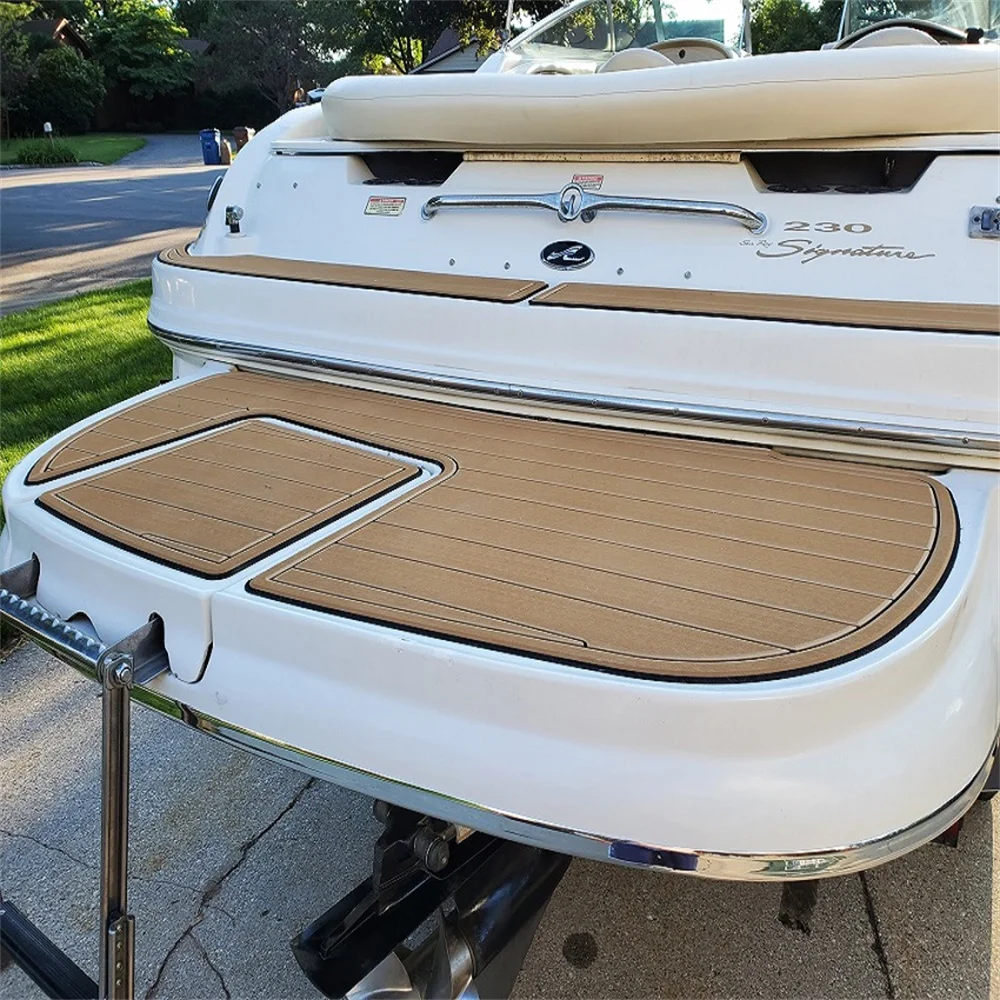 

2001 Sea Ray 230 BR Плавательная платформа Кокпит Pad Лодка EVA Пена Тиковая палуба Напольный коврик Клейкая подкладка SeaDek Пол в стиле Gatorstep