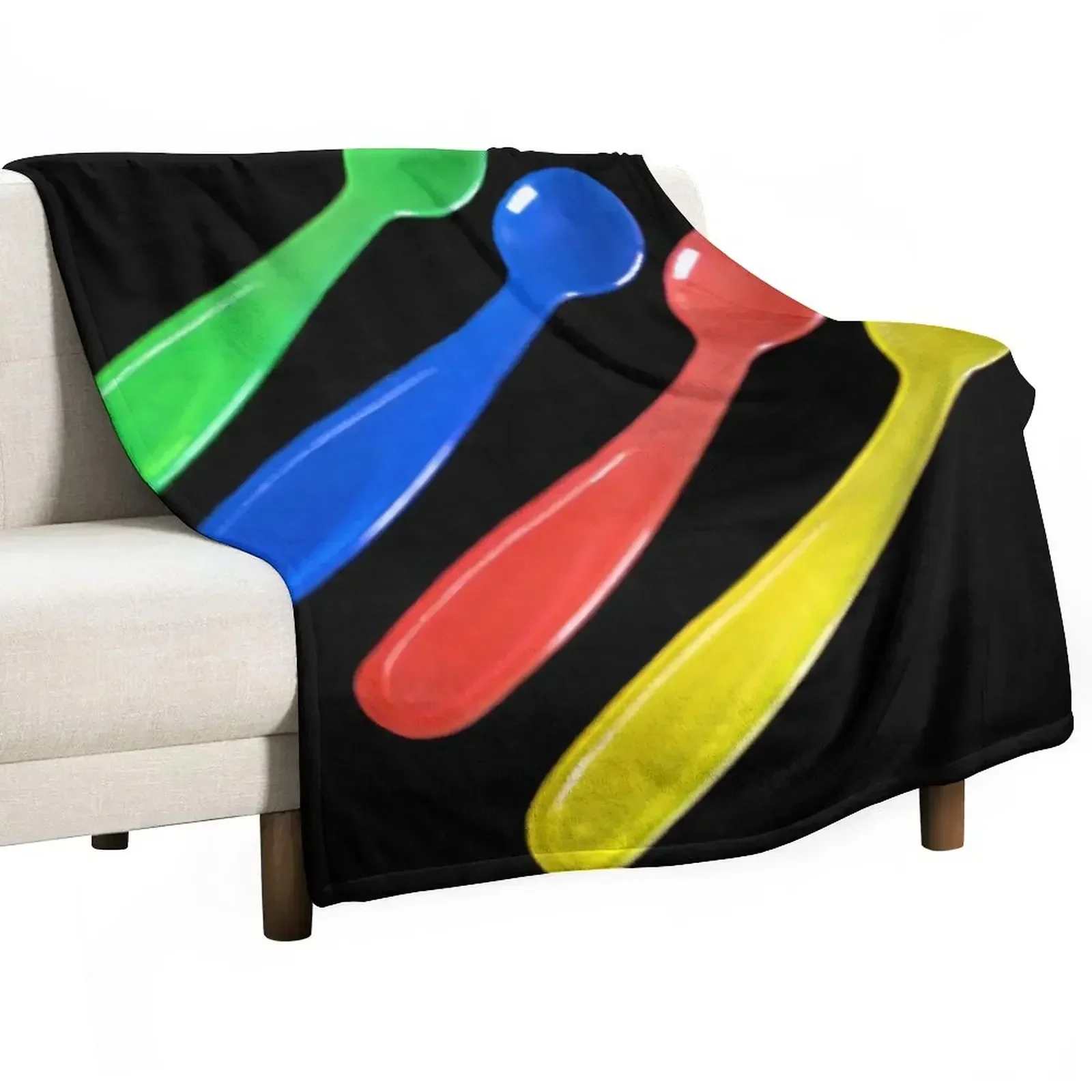 Plastic Colored Spoons Throw Blanket Sofas Weighted Blankets