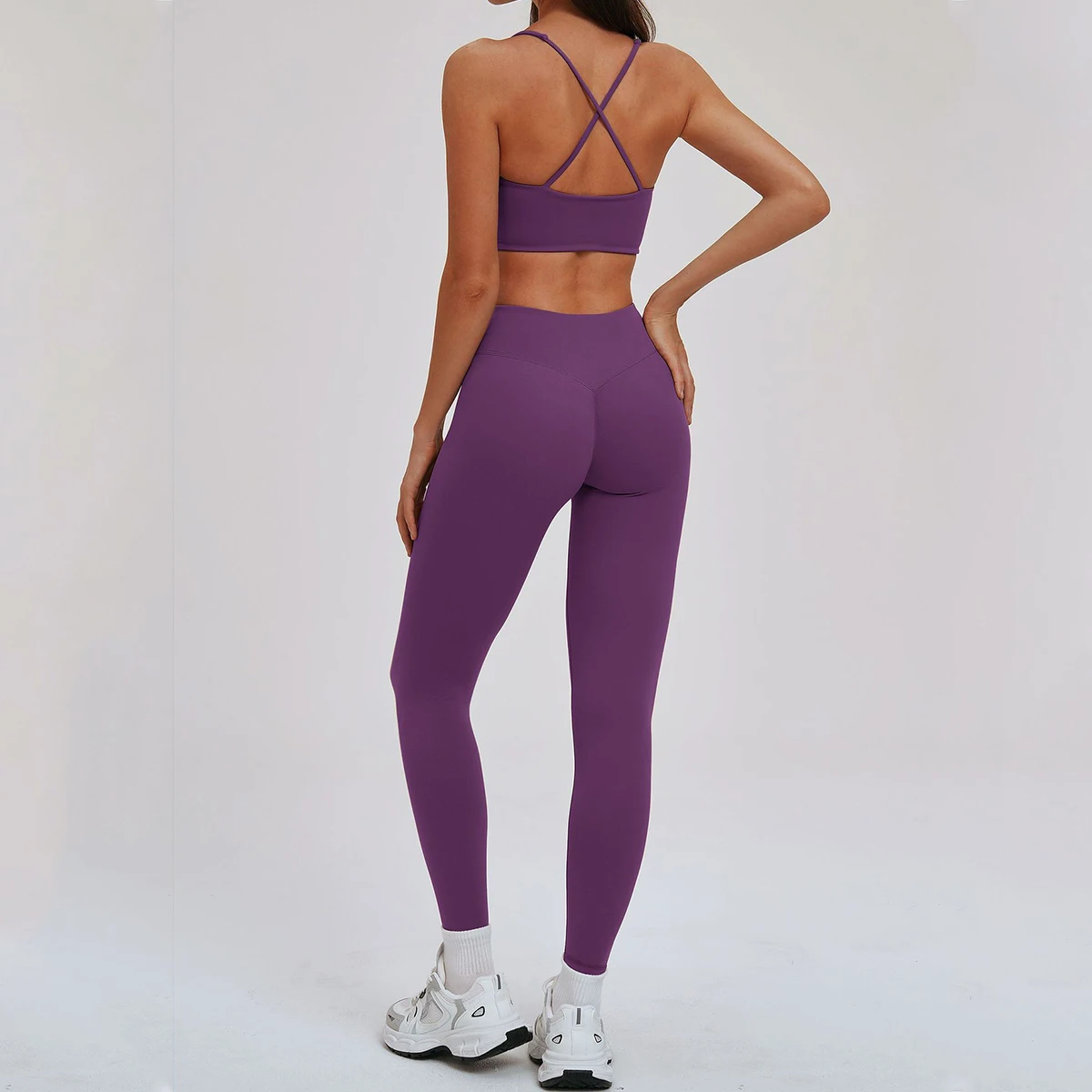 

2PCS Sport Sets Women Gym Push Up Yoga Pants Gym Fitness Bras Workout High Waisted Leggings Slim Fit Gym Tights Set Gym Clothing