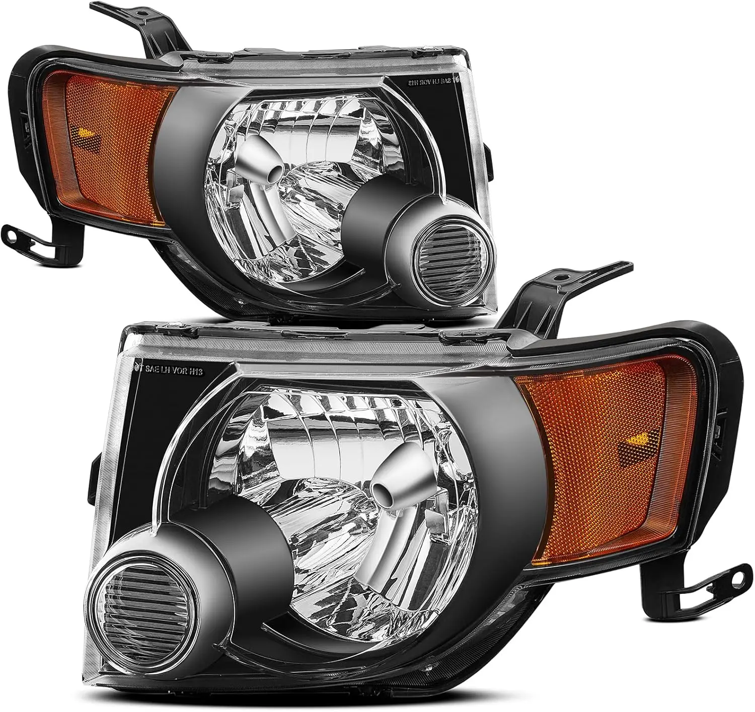 

Фары в сборе, совместимые с Ford Escape XLS XLT Limited 2008 2009 2010 2011 2012, гибридные черные фары, сменный привод