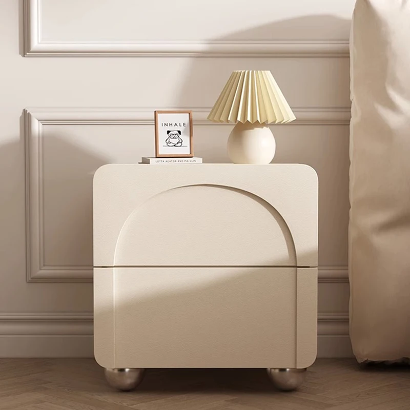 

Nordic Luxury Bedside Table Modern Minimalistic White Home Lazy Bedside Table Storage Szafka Nocna Furniture Decoration