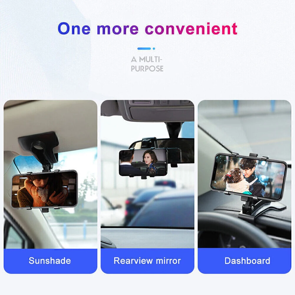 

Universal Smartphone Stands 360 Degree Rotating Car Dashboard Support Foldable Multi-function Instrument Cluster Phone Holder