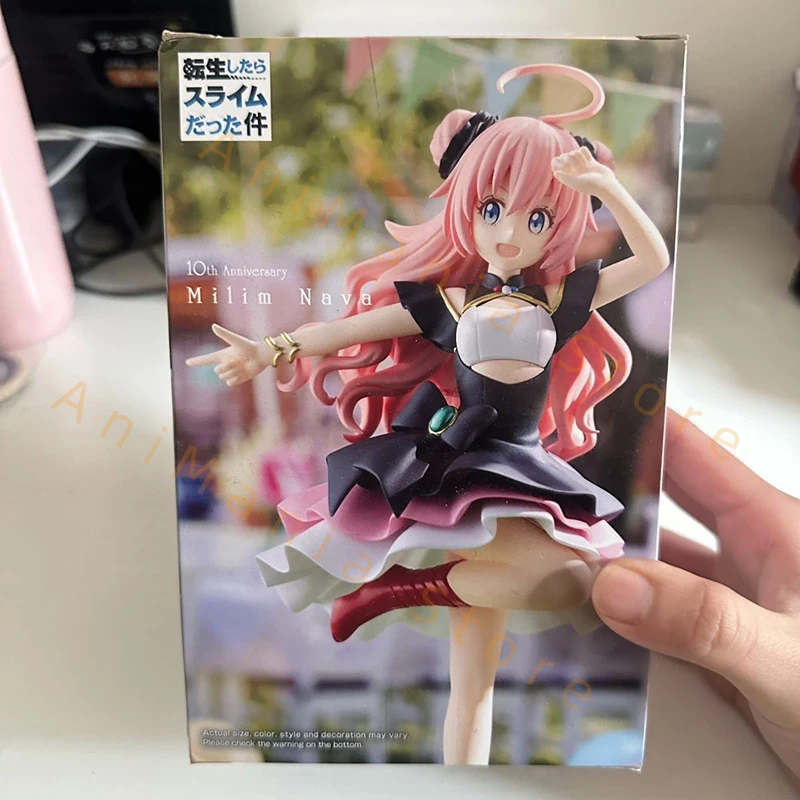

Bandai Original 18cm That Time I Got Reincarnated as a Slime Anime Figures Milim Nava 10th Anniversary Model Dolls Toys Gifts