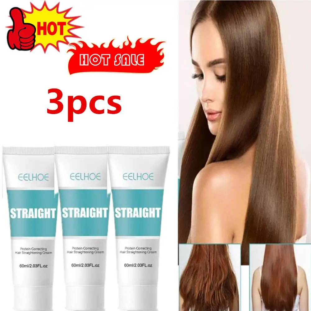 

3X Keratin Hair Straightening Cream Professional Damaged Treatment Faster Smoothing Curly Hair Care Protein Correction Cr