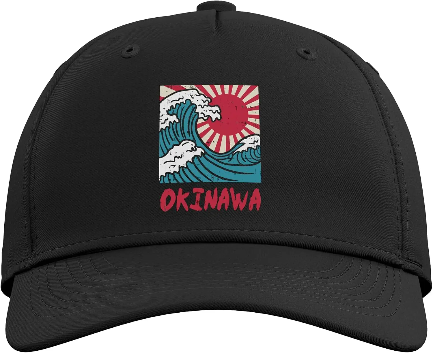 Okinawa Great Wave Kanigawa Japan Japanese Martial Arts Gift Adjustable Baseball Hat Summer Casual Travel Cap 100% Cotton