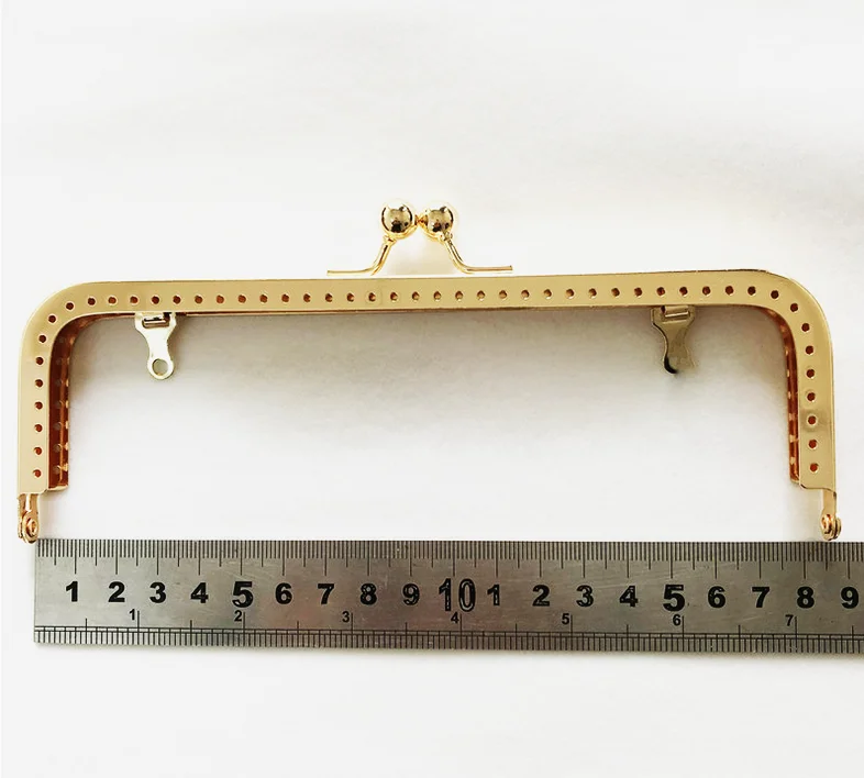 18.5cm Metal Purse Frame Handle for Clutch Bag Handbag Accessories Making Kiss Clasp Lock 4 Colors