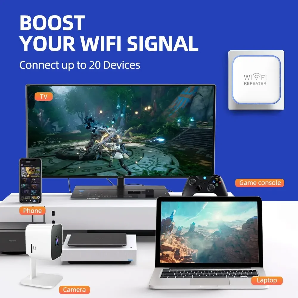 PIX-LINK WR39 Ripetitore Wifi wireless Router 300Mbps Range Extender Wi-Fi Stabile Porta Ethernet singola consente la funzione Wireless