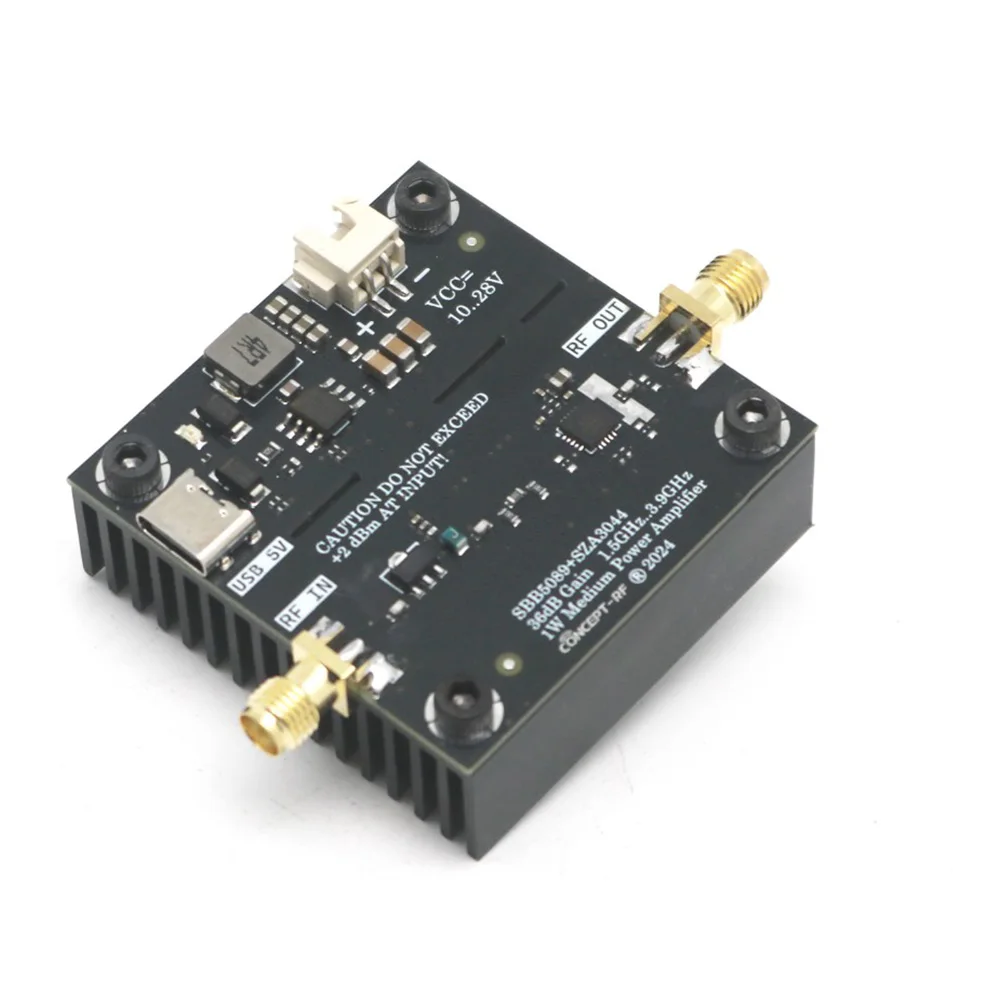 

SBB5089+SZA3044 36dB Gain 1W1.5-3.9GHz Broadband RF Power Amplifier