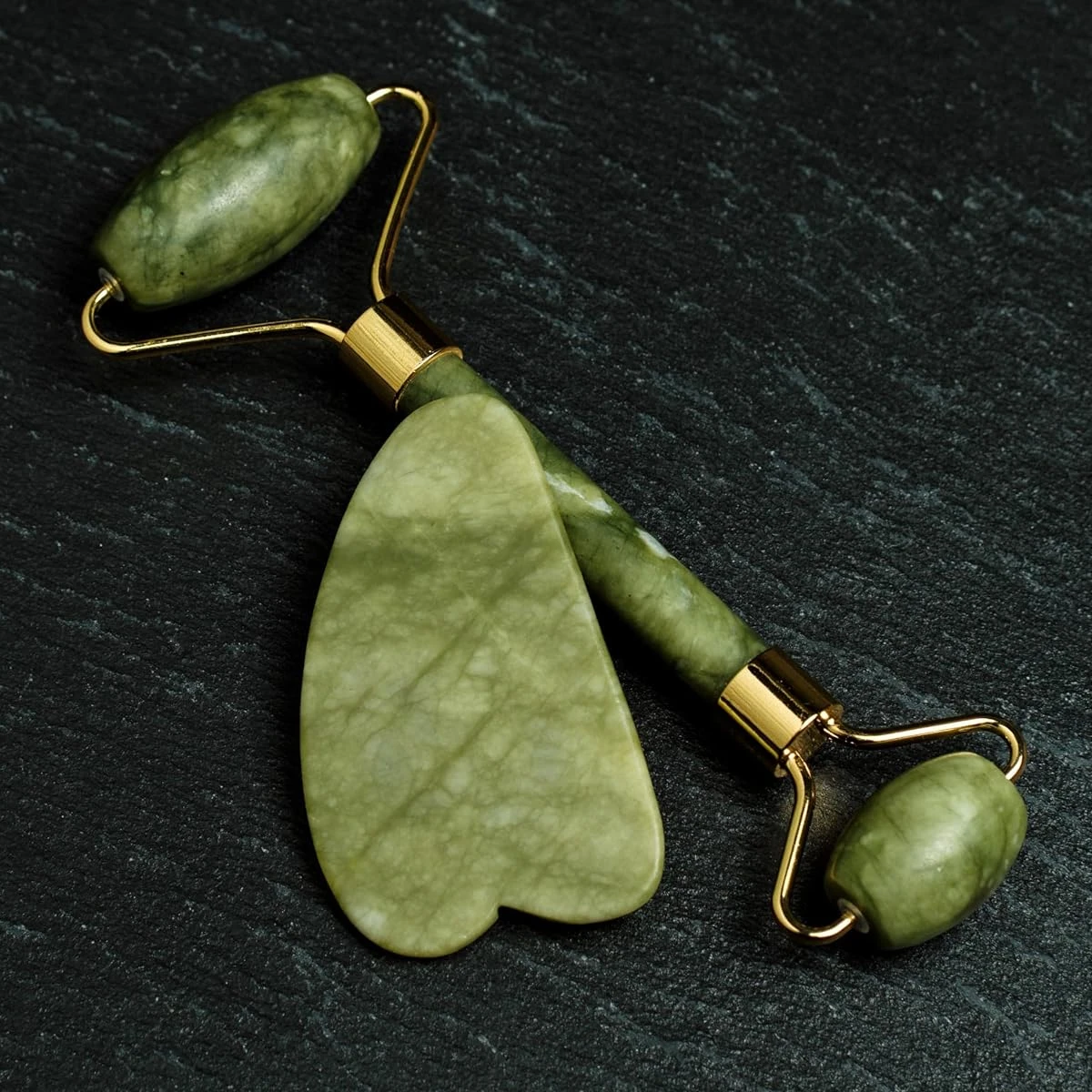 

Gua Sha Facial Tools Set Jade Roller for Face Eyes Neck Body 100% Real Natural Stone Beauty Massage Anti Aging Treatment