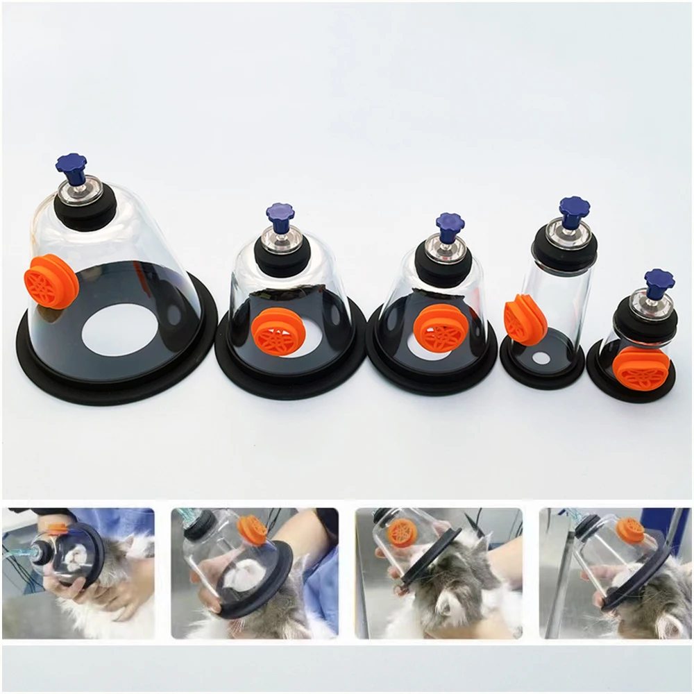 Different Part Of The Pet Cat Dog Animals Oxygen Breathing Mask Nebulizer First Aid Atomizing Connect Concentrator Generator