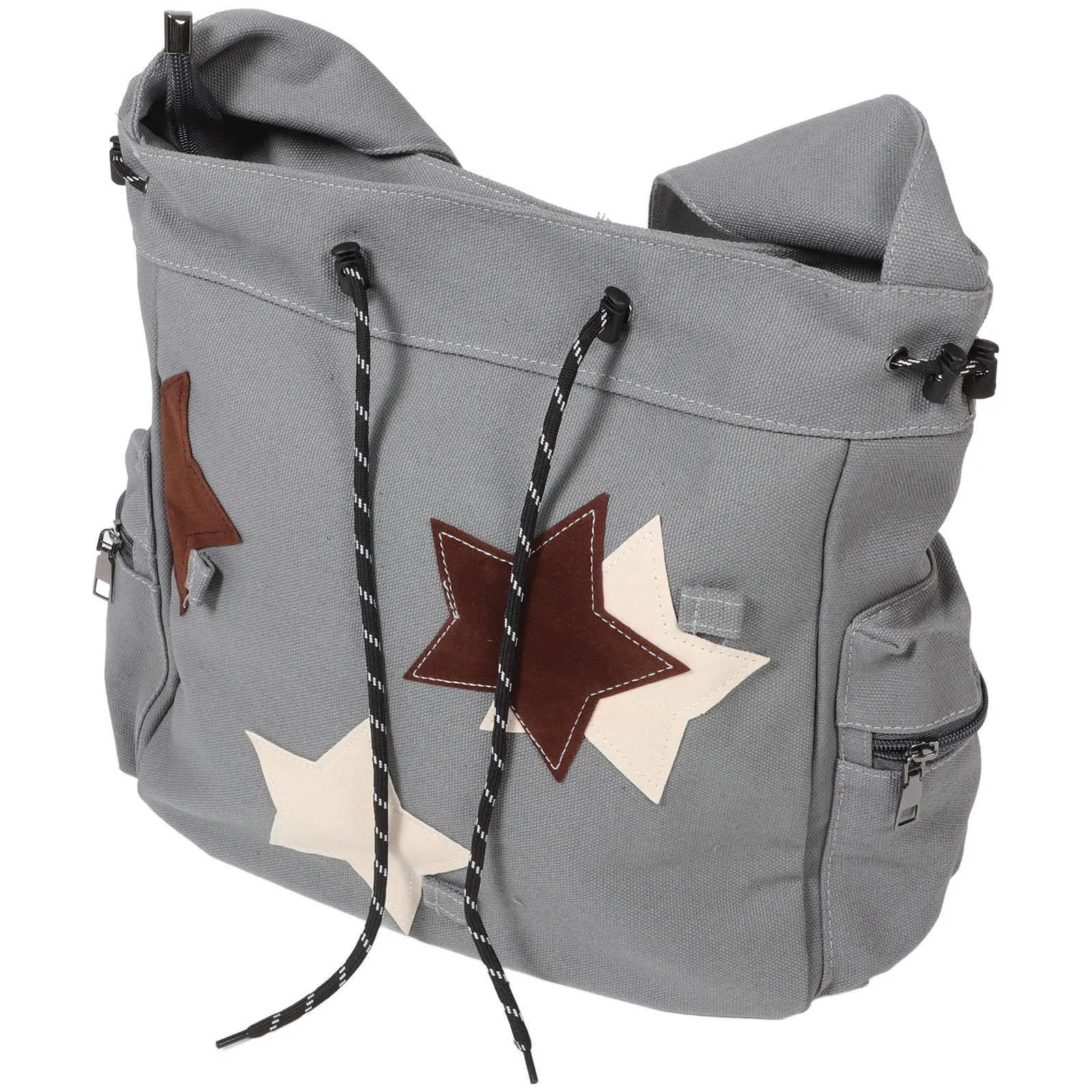 حقيبة ساعي الطالب ذات سعة كبيرة على شكل نجمة قماشية للمدرسة حقيبة كتف كروس للجنسين حقيبة يد كاجوال لطيفة للمراهقين والنساء والرجال #1