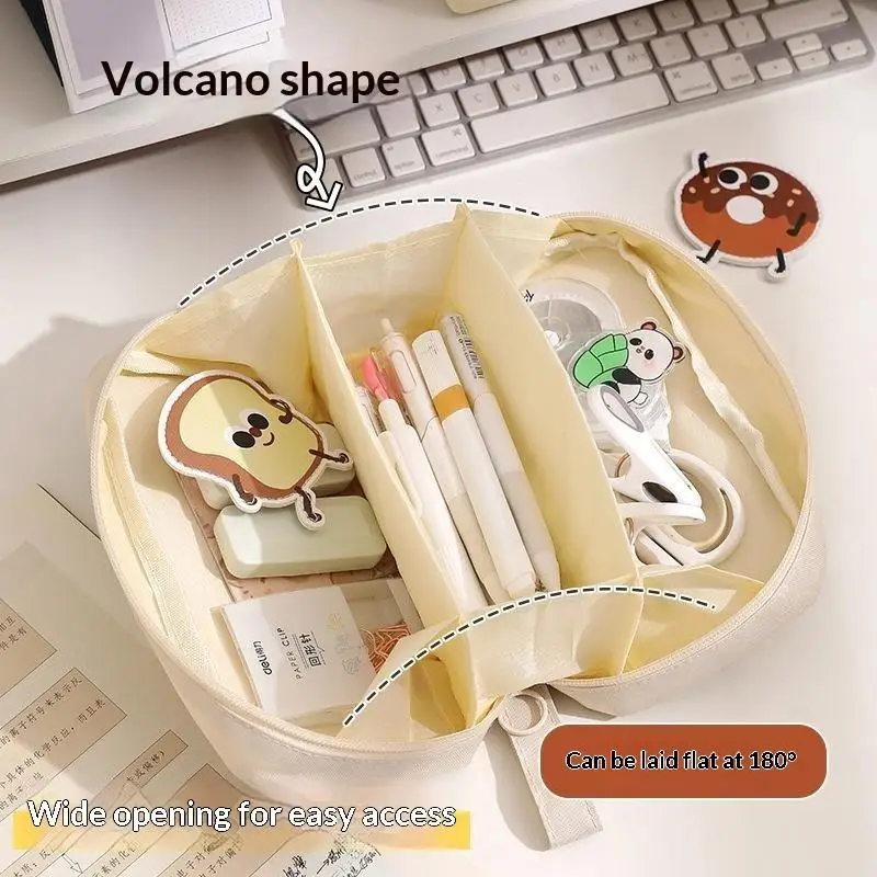 Large-capacity Pencil Case, 3-layer Compartment Storage, High-aesthetic Pencil And Stationery Organizer For Boys And Girls