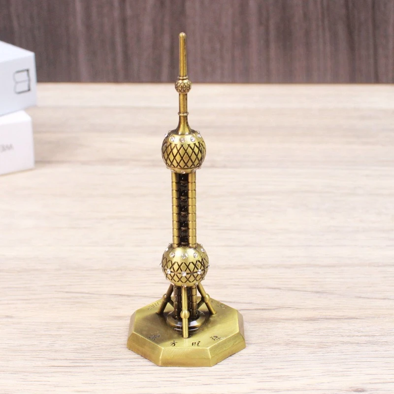 

The Oriental Pearl Tower Shanghai Ornaments Crafts China Travel Souvenirs Figurines Home Decoration House Model Festive Gift