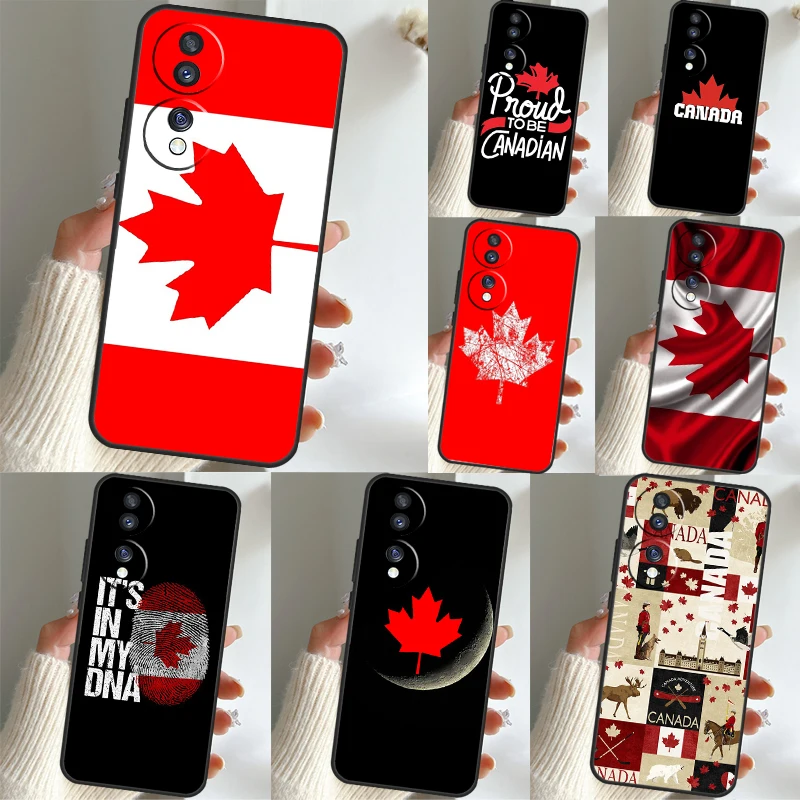 Canada Canadian Flag Case For Huawei Honor X7 X8 X9 X9a 50 70 P20 P30 P40 Lite P50 Mate 50 Pro Nova 5T P Smart