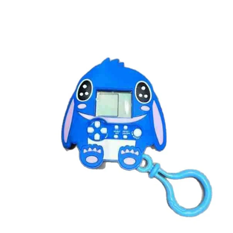 漫画スティッチゲーム機キーホルダー減圧テトリスゲームバッグペンダントカップルギフト