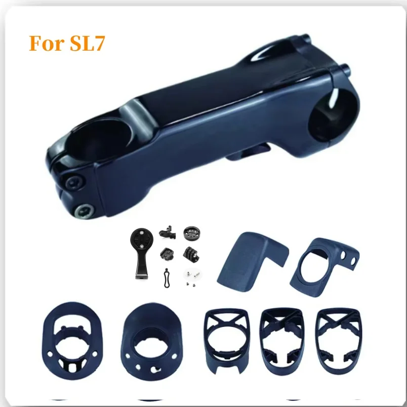 

SL7 Full Carbon Bicycle Race Road Bike Stem Aero Riser Integrated Internal Wiring Hidden Cockpit For SL7 70mm-130mm