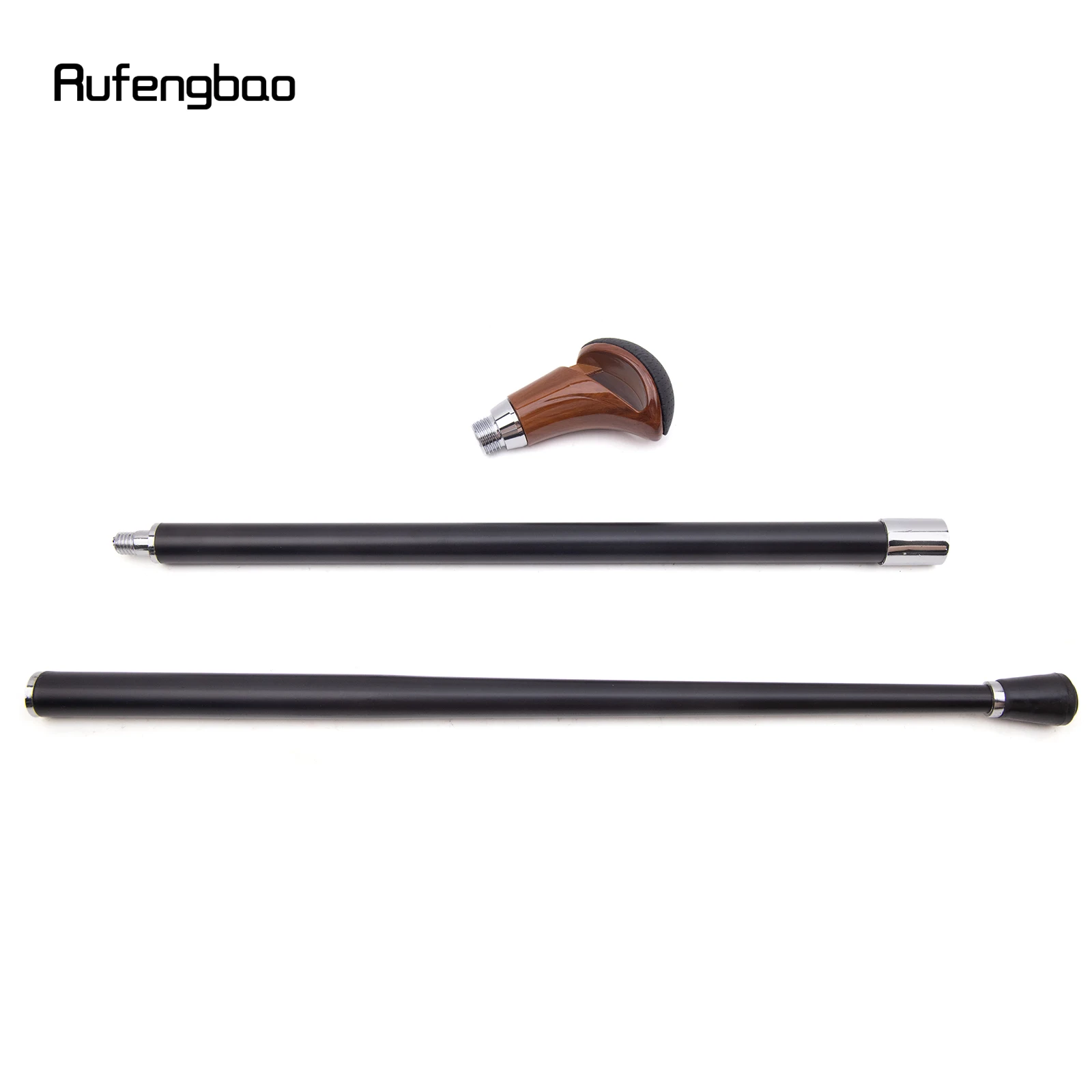 Red Black Leather Silver Walking Cane Fashion Decorative Walking Stick Gentleman Elegant Cosplay Cane Crosier 94cm