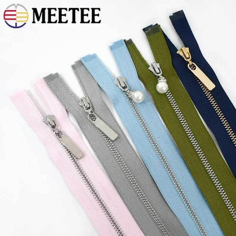 3Pcs 3# Metal Zippers For Jacket 15/18/20/25/30cm Close-end Zip Garment Pocket Decor Zips Repair Kit DIY Bag Sewing Accessories