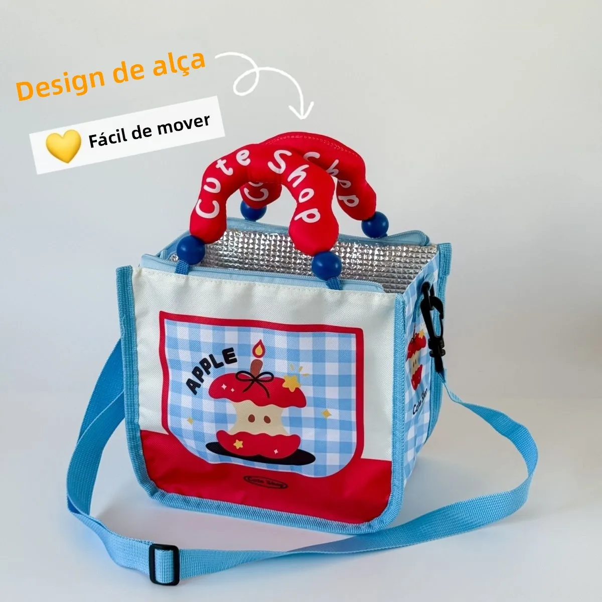 持ち運び可能なアルミ箔断熱ランチバッグ、通勤通学用クロスボディハンドバッグ、学生用食事バッグ、保温容器