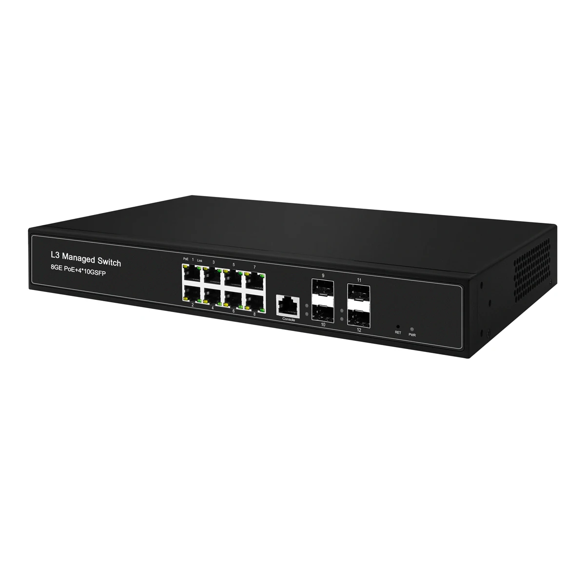 4*10G Uplink L3 Managed 10/100/1000Mbps Giga 8 Ports POE/Non POE Switch