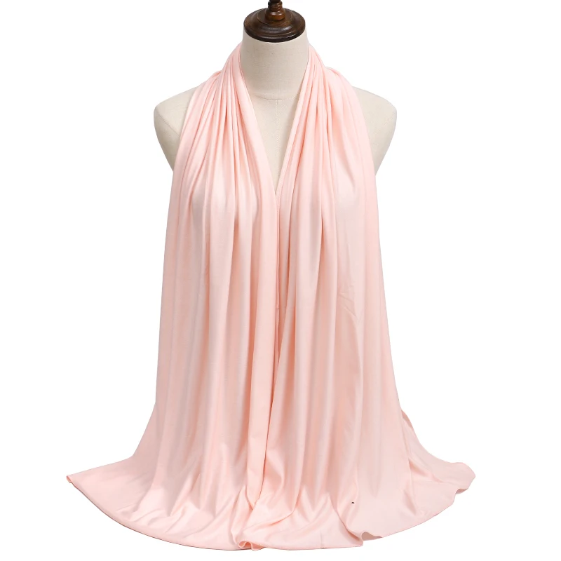 New Jersey Damen muslimischen Ramadan Mode Modal Baumwolle Jersey Hijab Damen hochwertige einfarbige weiche Hijab lange afrikanische Schal