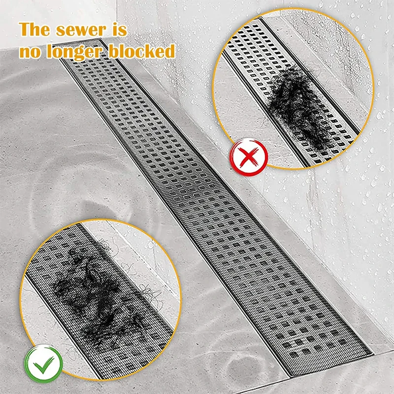 5/10M Disposable Shower Floor Drain Filter Hair Catcher Strainer Sink Bathroom Sewer Outfall Anti Blocking Filter Screen Sticker